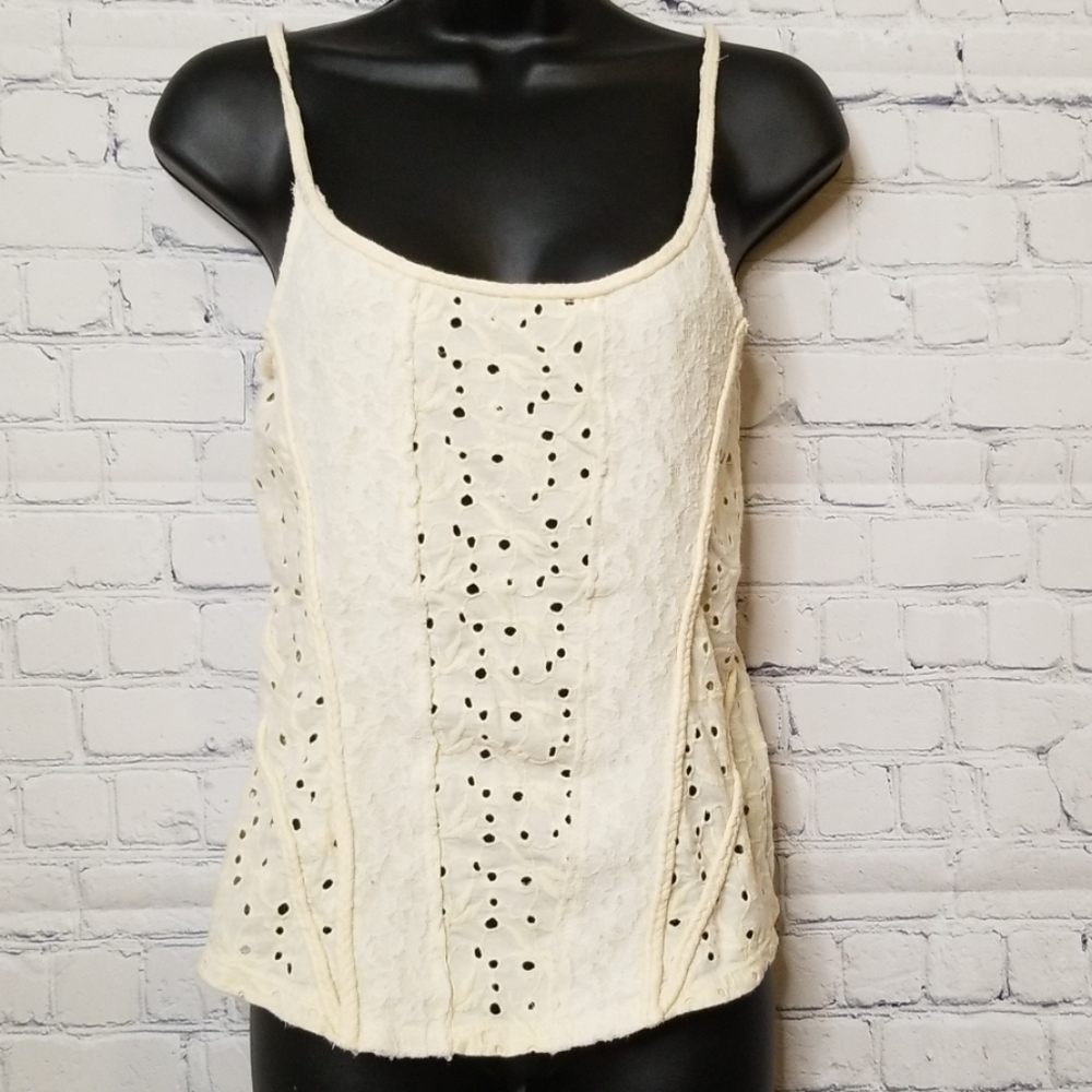 Free People eyelet lace tank top